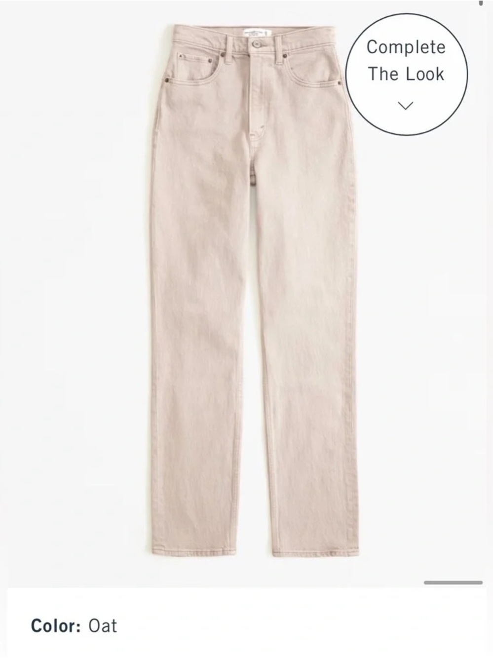 Abercrombie & Fitch Women's Straight-Leg Jeans in Oat
